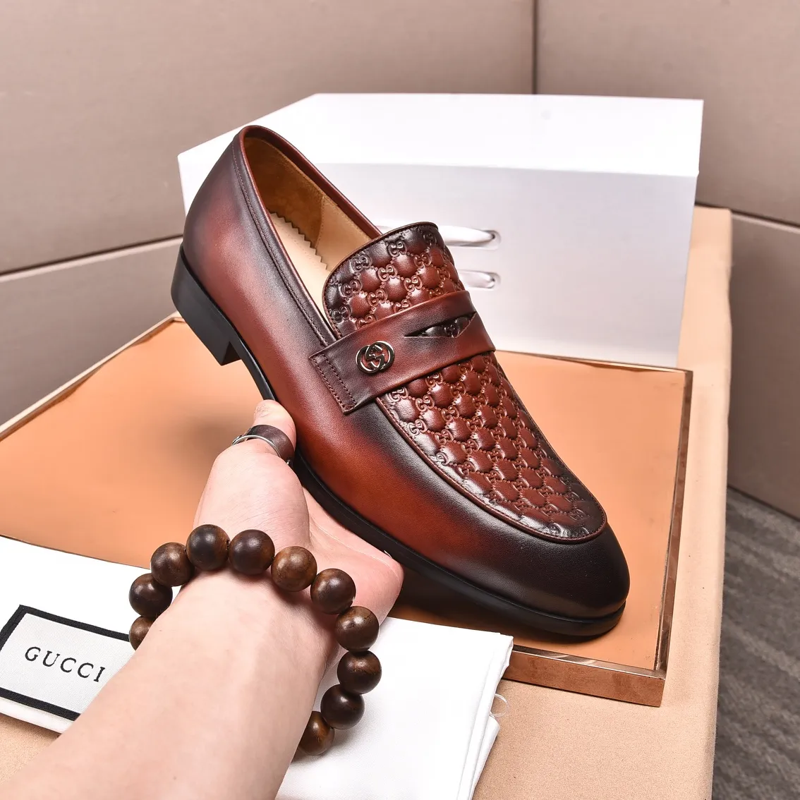 Men's shoes💰540📛📛Original (water-dyed cowhide) Gucci GUCCI official website formal shoes🌀 Italian🇮🇹imported cowhide➕top imported water-dyed cowhide lining💋Finely handmade original bottom, the real thing looks better when photographed in person Standard size 38-44